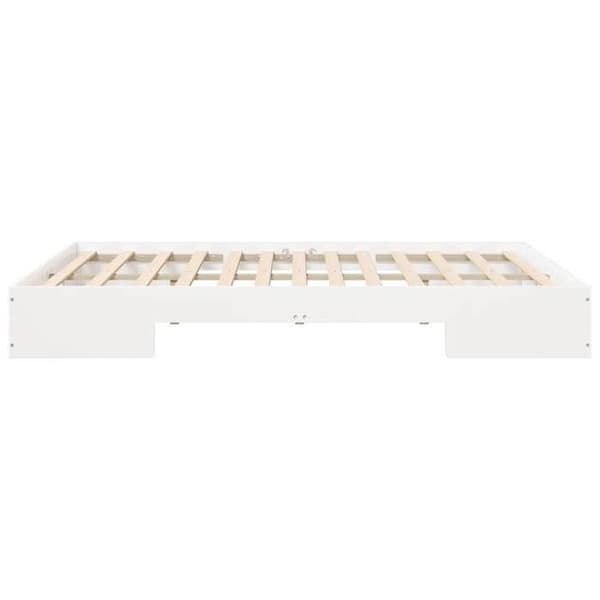 vidaXL Sängram Vit 140 x 200 cm 873029