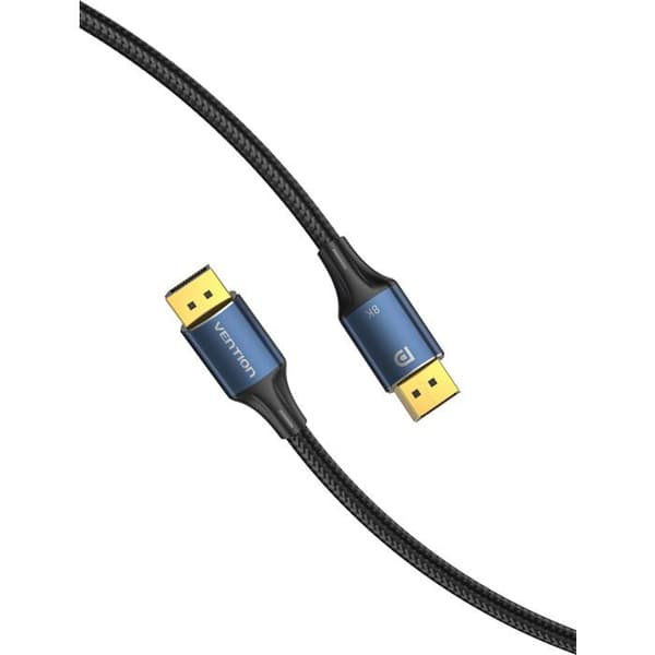 Vention DP hane till hane kabel i flätad bomull 8K 5m Blå Aluminiumlegering Typ