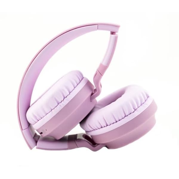 Trådlösa hörlurar - PowerLocus - Buddy - Bluetooth - Micro SD - LED-lampor - Rosa