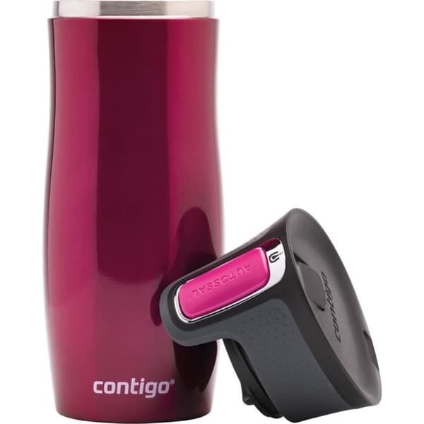 Isolermugg - CONTIGO - West Loop - Rostfritt stål - 100% vattentät - Hallon
