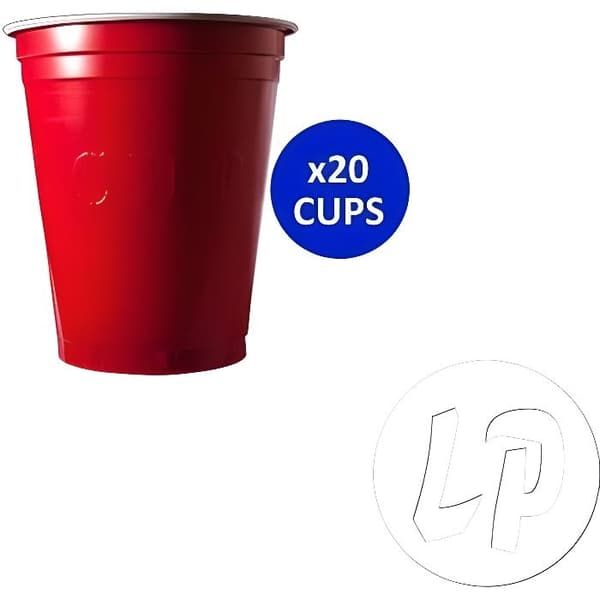 20-pack stora muggar original cup 53cl röd