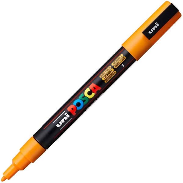 Markör - POSCA - Konisk Fin Spets - Orange - Opaque - 1 markör