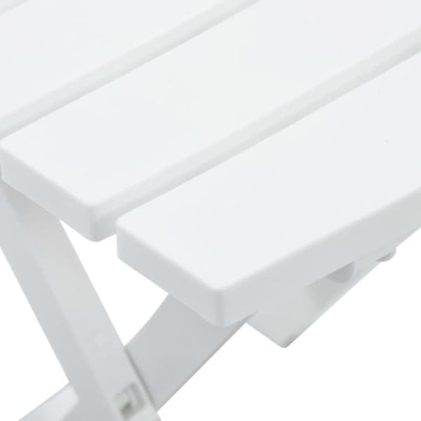 vidaXL Fällbart trädgårdsbord 45,5x38,5x50 cm Vit