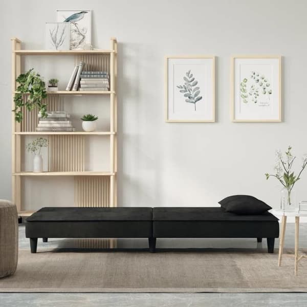vidaXL Sängsoffa svart Sammet 351911