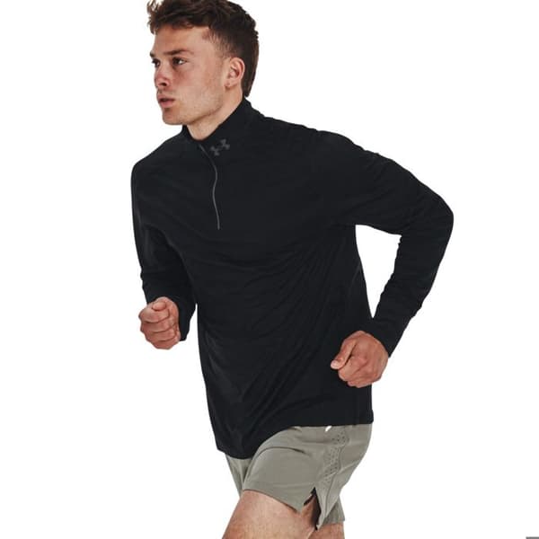 Sweatshirt 1/4 zip - UNDER ARMOUR - Qualifier Run - Andningsbar - Tumhål - Handledsöppning för klocka