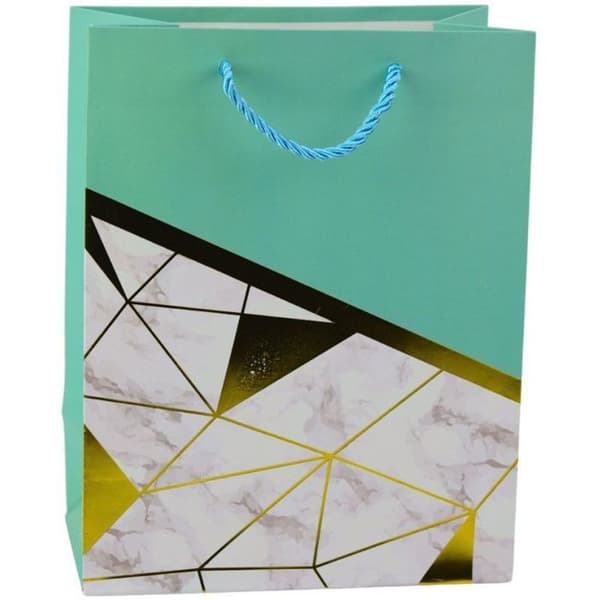 PRESENTFPÅSE Lean Presentpåse geometriska mönster marmor 23 x 18 x 10,5 cm