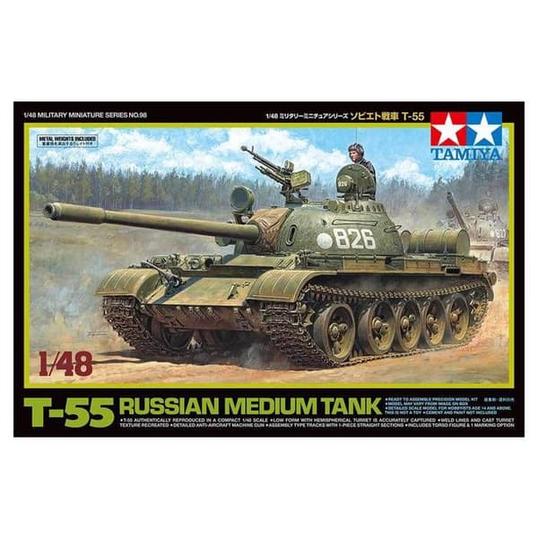 Tamiya Modell av rysk T-55 1/48 - Ref. 32598