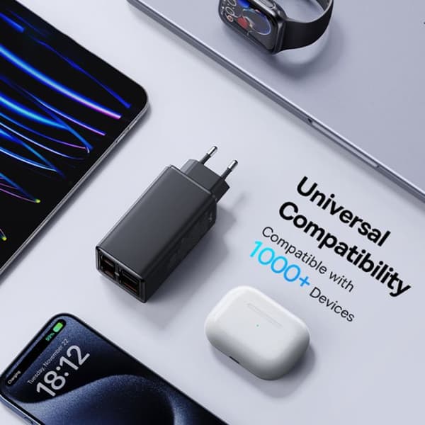 Väggladdare - Baseus - GaN6 Pro - 2x USB - 2x Typ-C - 100W
