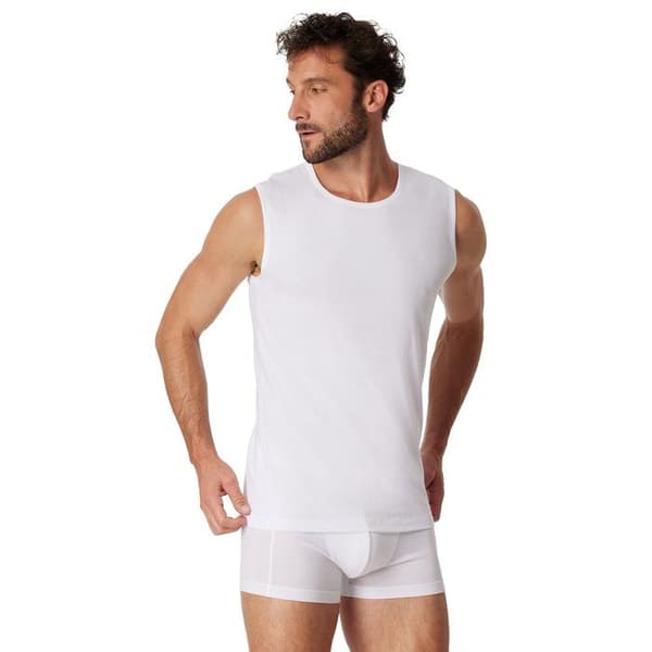 SCHIESSER T-shirt för herr - enfärgad, 2-pack, 2PACK linne