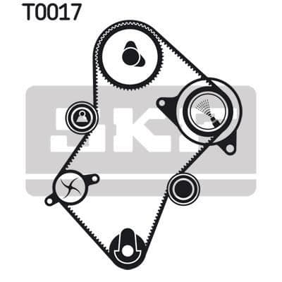SKF Kamremssats + vattenpump VKMC 03244