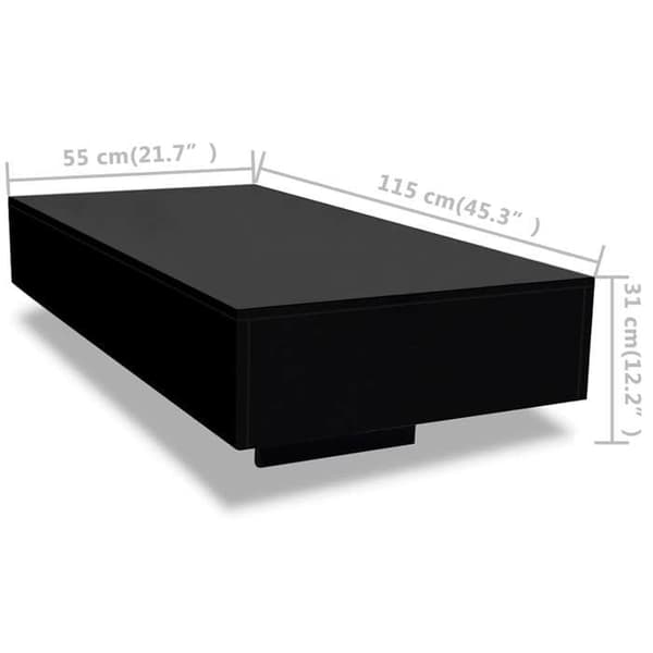 vidaXL Svart glänsande soffbord 244023