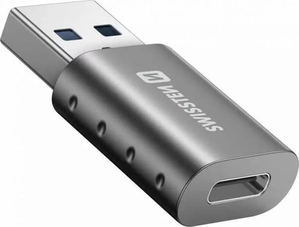 USB-adapter - Swissten - 55500200 - USB-A(M) till USB-C(F) - Universell - Inomhus