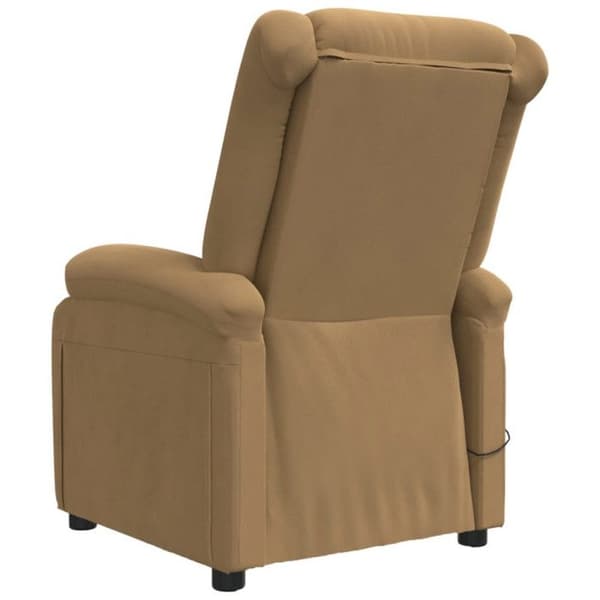 vidaXL Massagefåtölj Brun Sammet 342418