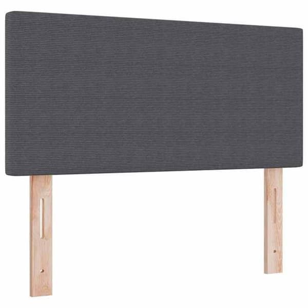 vidaXL Sänggavel Mörkgrå 90 cm Sammetstyg 42007046