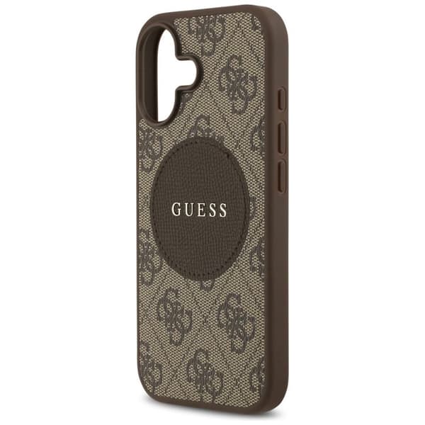 Coque Guess 4G Circle Classic Logo MagSafe för iPhone 17 - Brun
