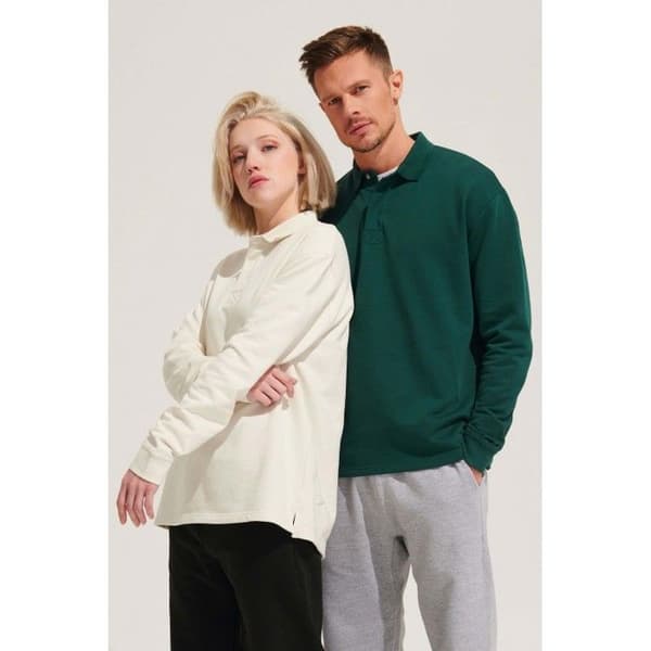Sweatshirt med polo Sol's Heritage