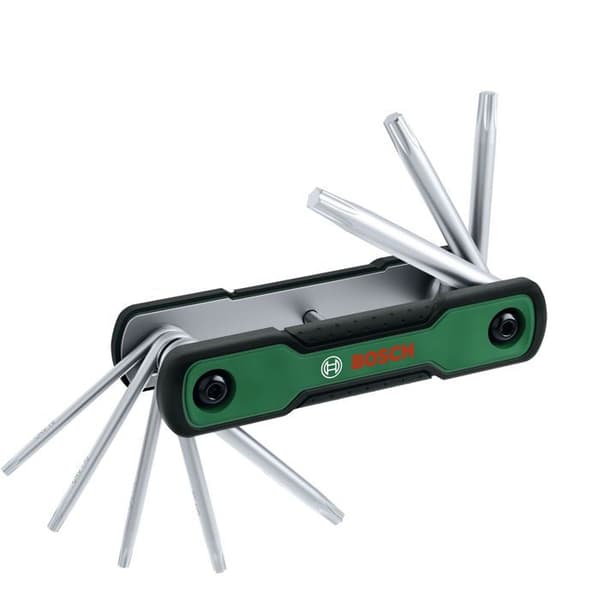 Fällbar Torx-nyckelsats 8 i 1 BOSCH
