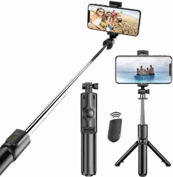 Selfiestång med stativ och fjärrkontroll