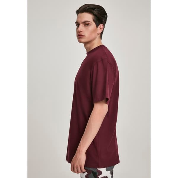 T-shirt - URBAN CLASSICS - Basic Tall - Mörkröd - 100% Bomull - Lössittande passform