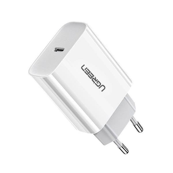 Laddare - Ugreen väggadapter USB Power Delivery 3.0 Quick Charge 4.0+ 20 W 3 A (vit)