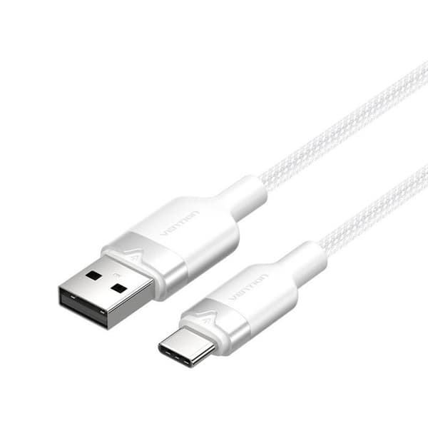 USB 2.0 A till USB-C - VENTION - 2 m - 3A - Vit - Snabb datatransfer