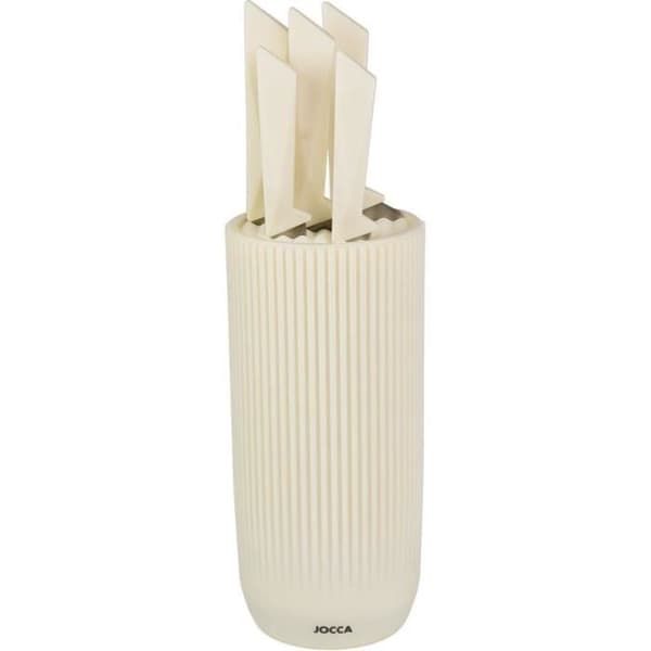 Set med 5 knivar - JOCCA - Block i polypropen - Beige