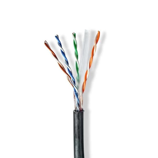 Nedis CAT6 nätverkskabel - CCBG8590BK305S - 305.0m - Solid - Svart