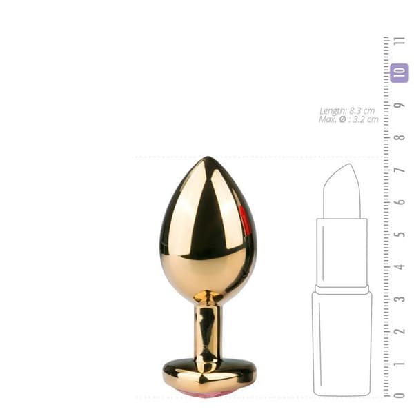 EasyToys - Metallisk analplugg guld - Storlek M