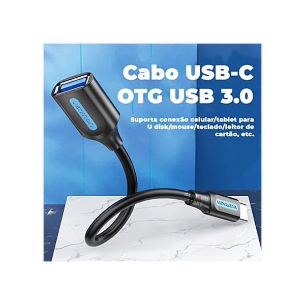 Adaptör Typ C - Vention - VECCVBB - USB 3.1 - OTG - 5 Gbps - 15 cm