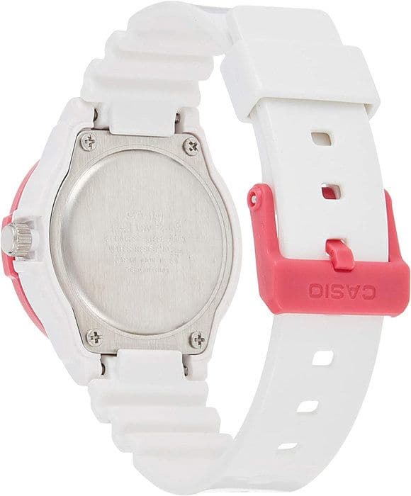 Klocka - CASIO - Basic Child Girl - Resin - Vit och Rosa - 10 ATM