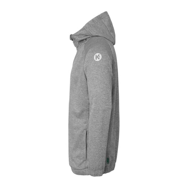 Barn hoodie Kempa Ambition 28 - mörkgrå melerad/vit