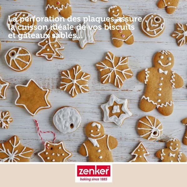Set med 2 perforerade bakplåtar i rostfritt stål Zenker Special Cooking
