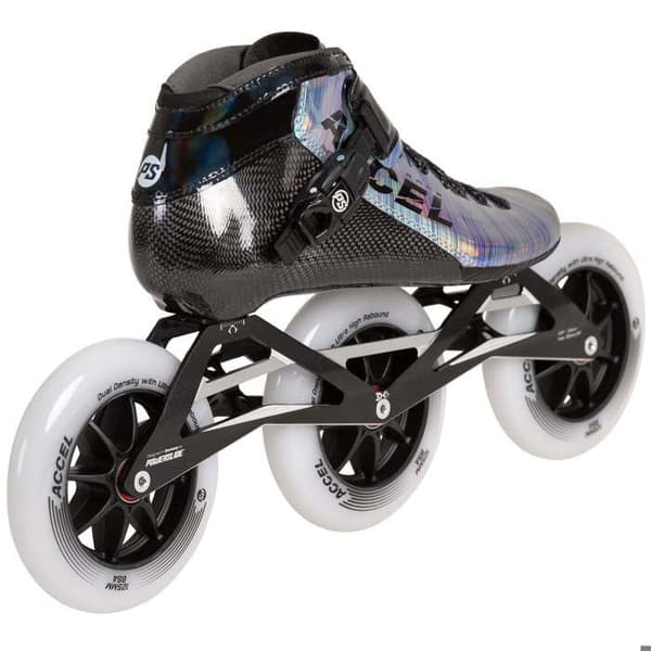 Roller hastighet Powerslide Accel Race Reflekterande 125 - svart/blå