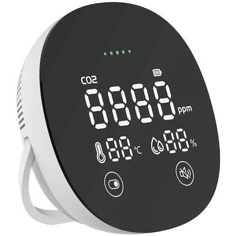 CO2-detektor - CHACON - Kabelansluten - Vit