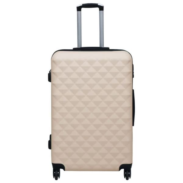 vidaXL Hardside resväska Set 3 st Guld ABS 92416