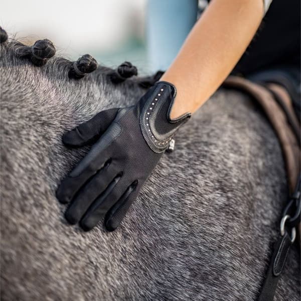 Glittriga ridsportshandskar RSL Riders Touch Good Luck