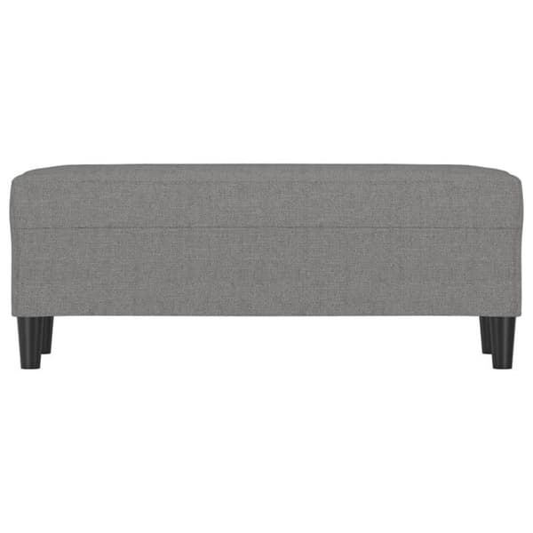 Grått bank 100x35x41 cm Tyg