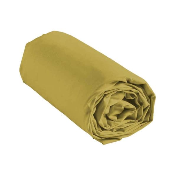 Drap Housse i Bomull "Linette" 160x200cm Gul