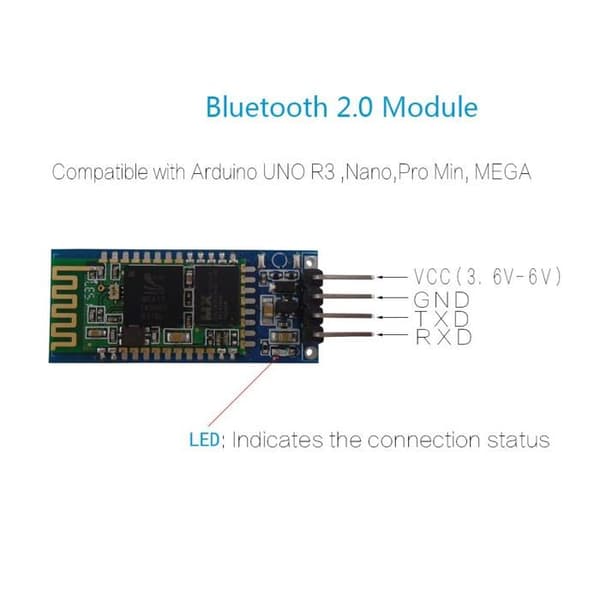 Modul Bluetooth - DSD TECH - BT-06 - Bluetooth 2.0 Classic - SPP 9600 bps - 4-polig kontakt