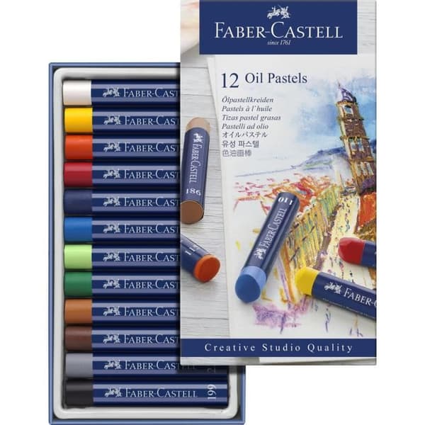 FABER-CASTELL 12 studiokvalitet oljepastell