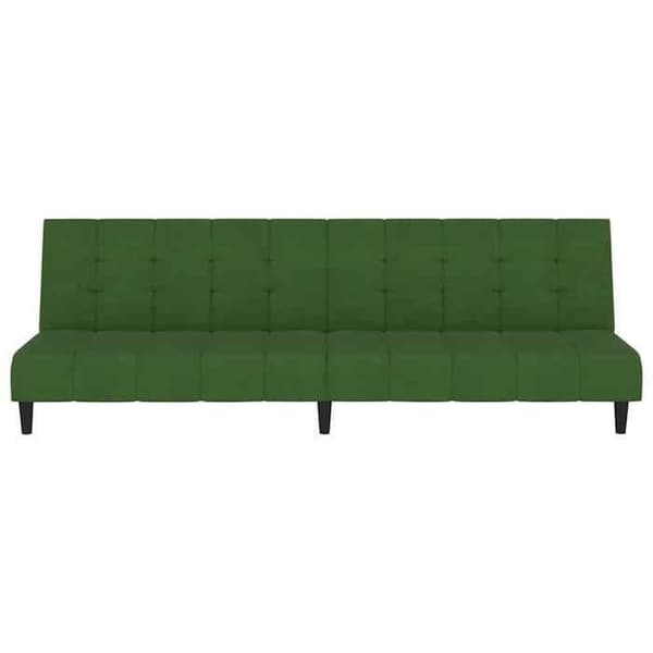 vidaXL 2-sits bäddsoffa Mörkgrön sammet 375765