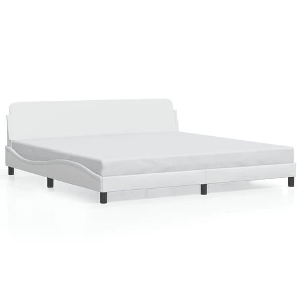vidaXL Dover sängram vit 200x200 cm konstläder 373259