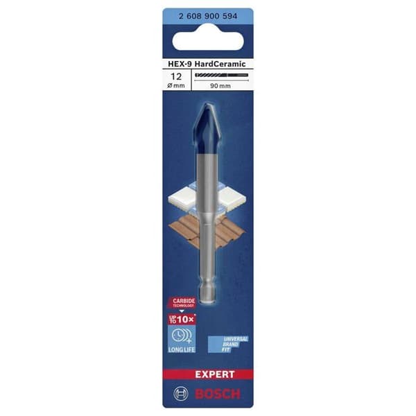 Hard Ceramic Hex-9 Expert BOSCH borr 12x90 mm - 2608900594