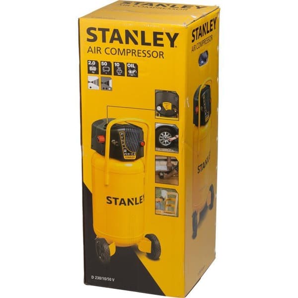 Kolvluftkompressor - STANLEY - D230.10.50V - 50L - 10 bar - Oljefri