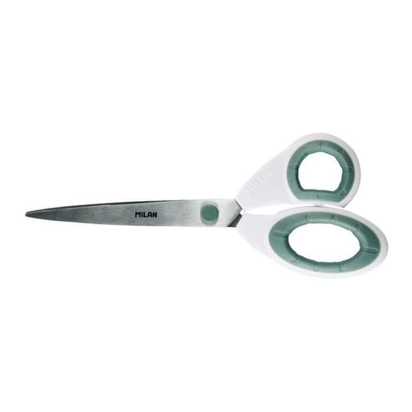 Kontorsaxar - Vit - Stålblad - 22cm - Ergonomisk - Hållbar