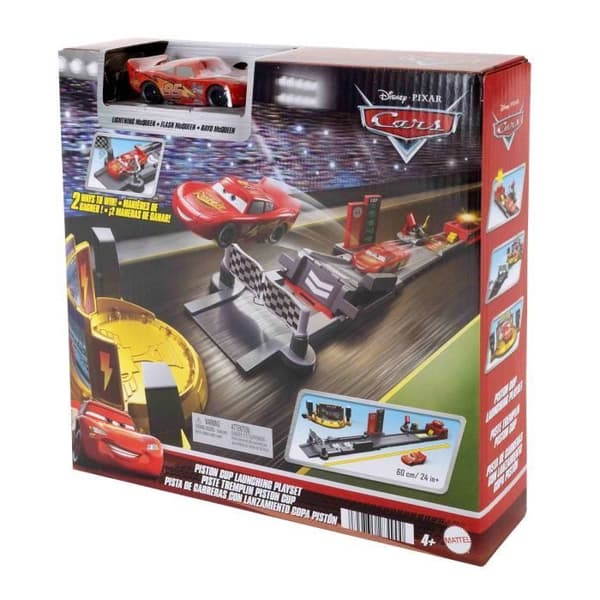 Disney · Pixar-Bilar Piston Cup Hoppbana - Set med bana