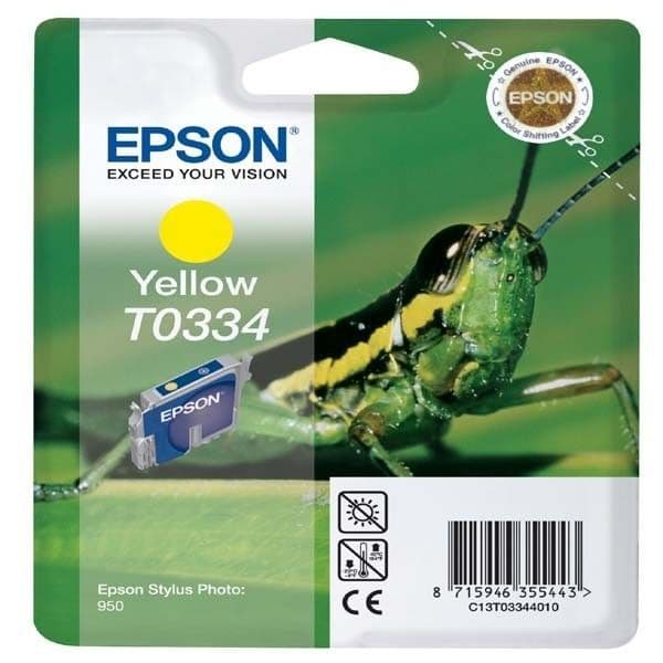 EPSON Original bläckpatron T0334 - 17 ml - Gul