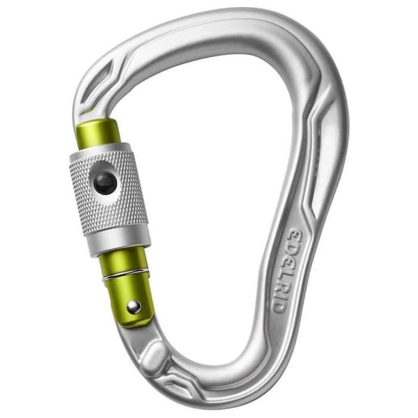 EDELRID HMS Bullet Permalock - Låsbart HMS-karbinhake, Silver, 75 g