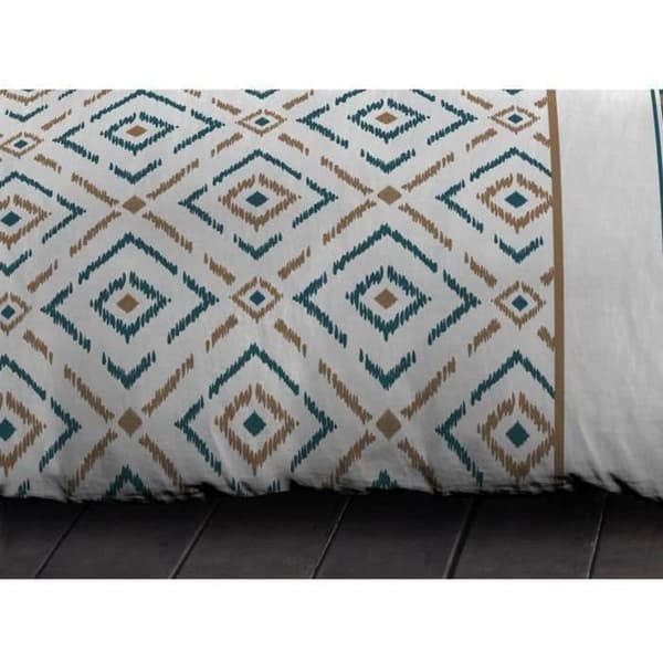 ETHNO Microfiber påslakanset 220x240cm och 2 örngott 63x63cm Ankblå