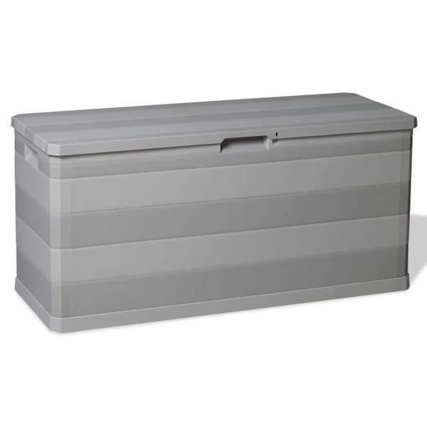 vidaXL Trädgårdsförvaringslåda Grå 117x45x56 cm